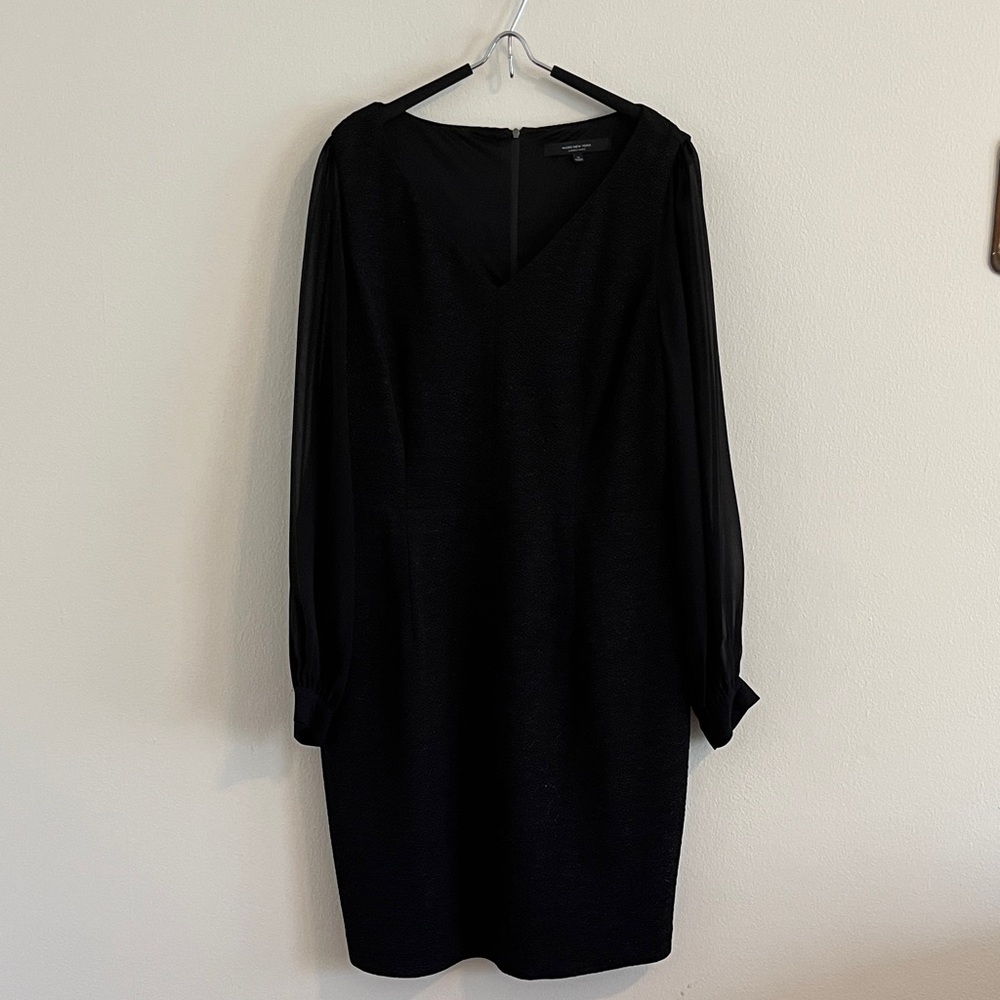 Marc New York Elegant Black Long Sleeve Dress